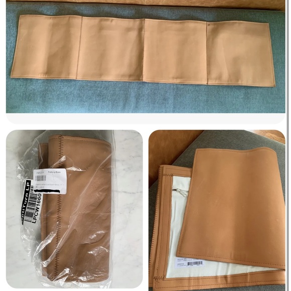 Pottery Barn Bedding Pottery Barn Oversized Leather Lumbar Pillow